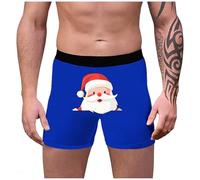 Sous-vêtement de Noël pour homme avec pochette pour ballons, boxeur, slip Santa Jockstrap Bulge Enhancement Running Male Hamac Pouch Xmas for Men Comfort Athletic Soft Sports Lightweight Workout, 02