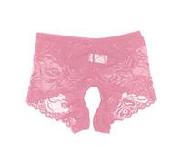 Sous-vêtement de ski pour homme : slip transparent séduisant avec dentelle brodée avec dos ouvert à porter, respirant, imbattable, doux et sensationnel pour les petits sous-vêtements femme M, Rouge