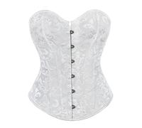 Sous-vêtement gainant tendance pour tout le monde - Corset à motif floral idéal pour les mariages - Entraîneur de taille polyvalent pour toute la saison, Blanc., XXL