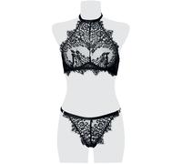 Sous-vêtement Gothic de Grey Velvet - Ensemble Cami Dentelle 2 Pièces - S à L - pour Femme - noir L