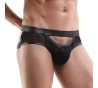 Sous-vêtement pour homme After The Empty Double Tee Leather Interest U Raised Large Bag, Noir , L