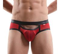 Sous-vêtement pour homme After The Empty Double Tee Leather Interest U Raised Large Bag, Rouge, L