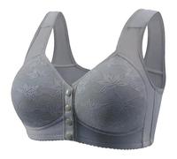 Sous-vêtement tendance et décontracté pour femme - Pour personnes âgées - Doux pour la peau et confortable - Soutien-gorge de sport à une épaule pour femme, bleu clair, 64