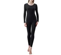sous Vetement Thermique Femme Ski, Ensemble DéTente Legging Chaud Hiver De Ski De Couleur Unie Confortables Ultra-Fins Bonne Respirabilité Et éLasticité Doux