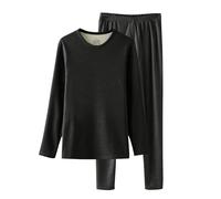 sous Vetement Thermique Femme Ski, Vetement Chaud Hiver Ensemble DéTente Doux sans Couture Velours Lingerie LéGer Confortable pour Dormir ÉPaississant Bonne éLasticité