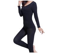 sous Vetement Thermique Grand Froid Femme, Vetement Chaud Hiver Ensemble DéTente en Dentelle Sexy sans Couture AntibactéRien Coupe AjustéE Imprimé ÉLastiques