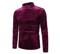 Sous-vêtement thermique pour homme - Sweat-shirt chaud pour homme - Printemps automne et hiver - Col montant - Chemise à manches longues - Velours doré - Pour la maison, l'intérieur, l'extérieur