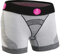 Sous-vêtement vélo femme FOR.BICY DOWNTOWN avec chamois gris clair chiné-noir XS