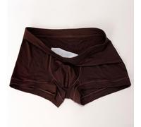 Sous-vêtements à coins plats pour hommes, double couche respirante, sous-vêtements, caleçons, caleçons, caleçon (M, café)