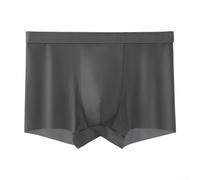 Sous-vêtements à poche pour homme à séchage rapide pour un confort en soie glacée respirante (taille XL, gris foncé)