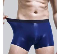 Sous-vêtements boxeurs respirants en soie glacée sans couture pour un style maximal (2XL bleu roi)