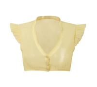 Sous-vêtements comestibles pour femme Oktoberfest Robe Dirndl à manches courtes Robe de bière spectacle sur scène Robe débardeur Haut Costume d'écolière Lingerie pour femme, jaune, XXL