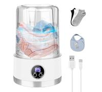 Sous-vêtements compacts : machine à linge portable, dispositif de nettoyage | nettoyage en profondeur du tissu avec microbulles, module de fonctions de contrôle d'entretien