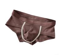 Sous-vêtements confortables en maille de soie glacée pour homme pour une utilisation toute la journée (XXL café)