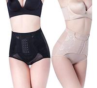 sous-vêtements, Culottes gainantes fermes pour Le Ventre, Lot de 2 sous-vêtements Taille Haute pour Femmes, Noirs et