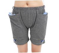 Sous-vêtements de cathéter avec élastiques, pantalon de cathéter en coton avec 2 poches et fixateur, sac néphrostomie dissimulé rayé, vêtements pour personnes âgées, chirurgie abdominale, sans s