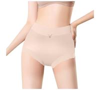 Sous-vêtements de grossesse en dentelle sans coutures pour femmes en satin de soie glacée avec taille haute et grande taille sous-vêtements organisateur en plastique, kaki, XL