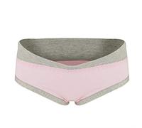 Sous-vêtements de maternité en coton respirant doux, taille basse grossesse femmes slips vêtements culottes slips d'allaitement réglables(rose-XXL)