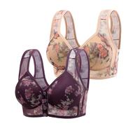 Sous-vêtements de maternité pour femmes avec bouton avant pour femmes qui soulèvent et laissent pendre les seins latéraux, pour les femmes moyennes et âgées, soutien-gorge avec une taille plus grande