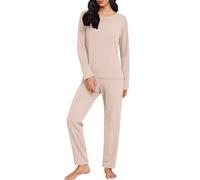 Sous-vêtements de ski pour femme - En polaire chaude - Sous-vêtements thermiques - Avec intérieur en polaire - Ensemble de sous-vêtements thermiques et leggings thermiques - Pour la maison et le sport