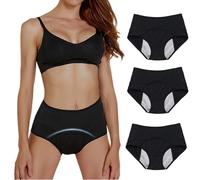 Sous-vêtements de soutien du plancher pelvien pour femme - Sous-vêtements de soutien pelvien - Sous-vêtements de plus de 60 ans, 3 pièces noires., XL