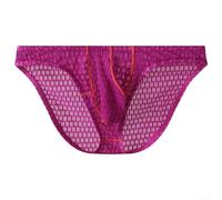 Sous-vêtements de sport respirants pour homme avec poche en dentelle U et slip taille basse pour un style de vie actif et un ajustement amélioré (XL, rose rouge)