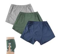 Sous-vêtements détachables for hommes, slips post-chirurgicaux réutilisables avec fermetures à pression, sous-vêtements adaptatifs à coller for handicapés(Large)