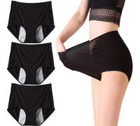 sous-Vêtements D'incontinence pour Femmes, Culotte Anti Fuite Urinaire Femme Lavable,Coton Culotte Post Accouchement,Réutilisables Culotte Menstruelle Respirante Lot De 3 B,5XL(90-100kg)