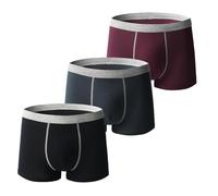 Sous-vêtements d'incontinence pour homme - Boxer anti-fuites en coton lavable et réutilisable - Slip absorbant neutralisation des odeurs (taille 3-6, L)