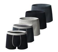 Sous-vêtements d'incontinence pour homme - Boxer anti-fuites en coton lavable et réutilisable - Slip absorbant neutralisation des odeurs (5-5, XXXL)