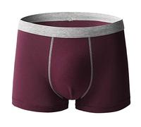 Sous-vêtements d'incontinence pour homme - Boxer anti-fuites en coton lavable et réutilisable - Slip absorbant neutralisation des odeurs (rouge-A, taille L)