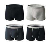Sous-vêtements d'incontinence pour homme - Boxer anti-fuites en coton lavable et réutilisable - Slip absorbant neutralisation des odeurs (4-5, XXL)