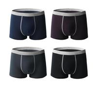 Sous-vêtements d'incontinence pour homme - Slip absorbant, neutralisation des odeurs, anti-fuite, lavables et réutilisables (4 pièces, H, L)