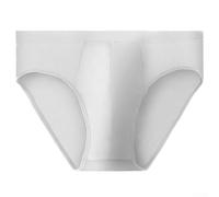 Sous-vêtements en coton doux pour homme, slip avec poche respirante pour un usage quotidien (XL, blanc)