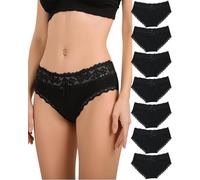 sous-vêtements en Coton pour Femmes Dames Respirant Slips Extensible Bikini Slip Absorbant Pack de Multipack