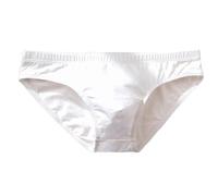 Sous-vêtements en coton pour homme - Couleur unie - Taille basse - Respirant - Séchage rapide - Confortable - Pour le sport et la vie quotidienne, Blanc., L