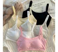 Sous-vêtements en coton pur pour filles avec bonnet fixe. Soutien-gorge de développement pour élèves de collège. Petits débardeurs avec bretelles anti-convexité pour lycéennes. Grand soutien-gorge cou