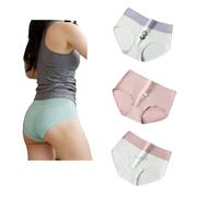 sous-vêtements en Coton Taille Haute pour Femmes Culottes sans Couture à contrôle du Ventre Slips Respirants à imprimé Floral pour l'entraînement Quotidien (1,5TG)