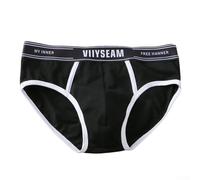 Sous-vêtements en coton uni pour homme avec tissu respirant et doux, conçu pour un style de vie actif (2XL, noir)