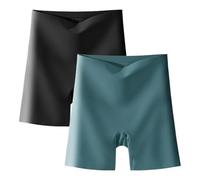 sous-vêtements en Soie de Glace de Taille élevée pour Femmes avec Abdomen-contrôle Hip-Lifting, Culottes de Confort Ultra Minces sans Couture (2pcs J,m)