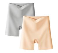 sous-vêtements en Soie de Glace de Taille élevée pour Femmes avec Abdomen-contrôle Hip-Lifting, Culottes de Confort Ultra Minces sans Couture (2pcs D,l)
