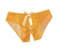sous-VêTements Et Lingerie Femme sous-vêtements Femmes Dentelle Taille Basse Triangle Élégant Confortable Séduction Intime (Yellow, XL)