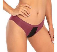 sous-Vêtements Femme Grande Taille Pantalon Physiologique Collant Adhésif Confortable Menstruel Haut Débit Récupération Triangle Doux Respirant (Red, XXXXL)