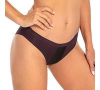 sous-Vêtements Femme Grande Taille Pantalon Physiologique Collant Adhésif Confortable Menstruel Haut Débit Récupération Triangle Doux Respirant (Coffee, XL)