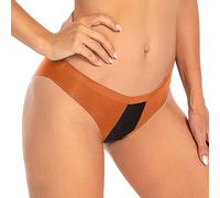 sous-Vêtements Femme Grande Taille Pantalon Physiologique Collant Adhésif Confortable Menstruel Haut Débit Récupération Triangle Doux Respirant (Orange, XL)