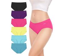 sous-Vêtements Femme Lot de 6 - Culotte Taille Moyenne en Coton - Flexible, Durable et Tout Doux, 4XL