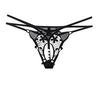 Sous-vêtements Femme Sous-vêtements Culotte Transparent Épicé Tanga avec Entrejambe Ouvert pour Femmes à Taille Basse Charme séduisant Massage Perles Japonais Creux en Forme de T, Noir , taille unique