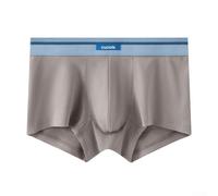 Sous-vêtements filetés pour homme - Taille mi-haute - Mélange de coton et d'élasthanne respirant avec pochette élastique pour un style de vie actif - Taille XL - Gris