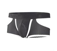 Sous-vêtements fonctionnels taille haute pour homme, design en maille respirante (XL gris)