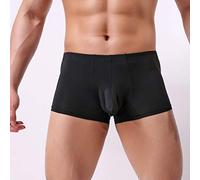 sous vêtements Homme Balle de Glace Thread Souffle Elephant Nez Sexy s avec Pochette Balles (Black, L)